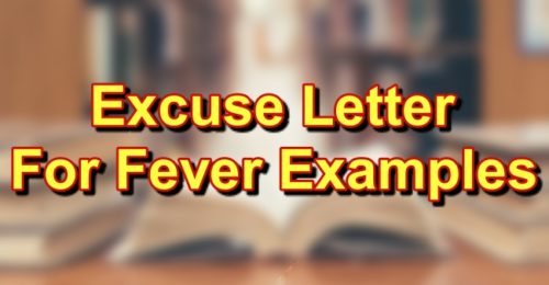 Excuse Letter For Fever: Example Excuse Letters For Fever (Printable)