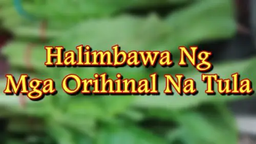 Mga Tula - Halimbawa Ng Orihinal Na Mga Tula (2020)