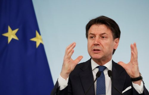 Coronavirus in Italy - Prime Minister Giuseppe Conte