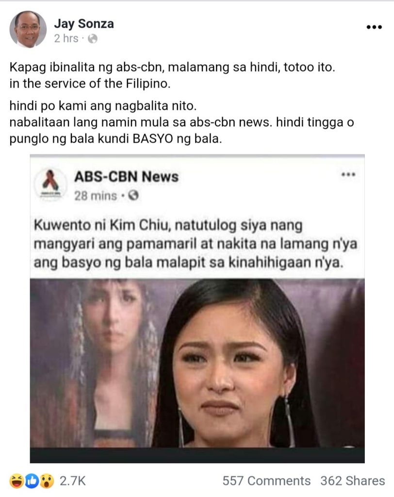 Jay Sonza slams Kim Chiu