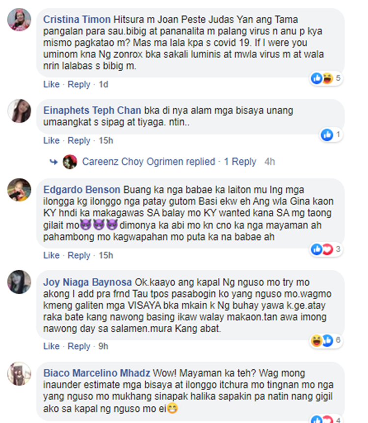 Lady Netizen Disrespects Bisaya People “Kayo sana mahawaan ng virus”
