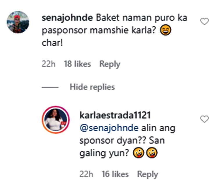 karla estrada reacts