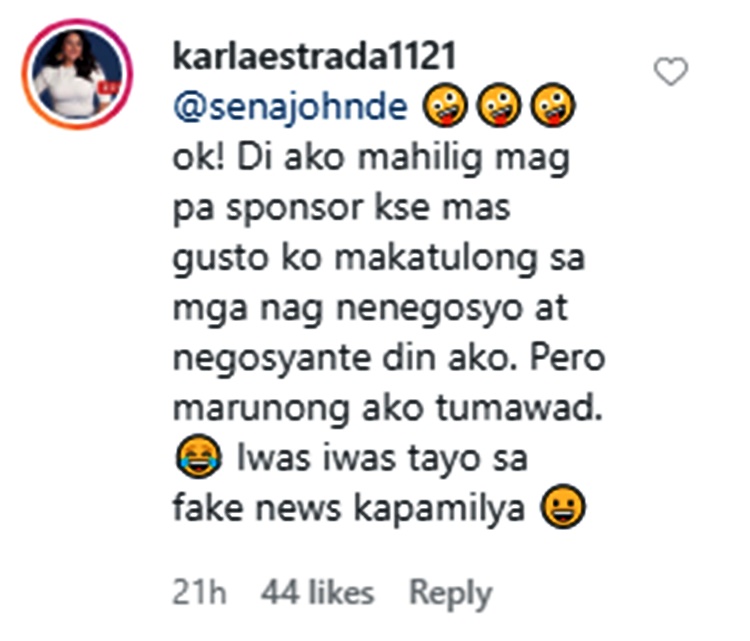 karla estrada reacts