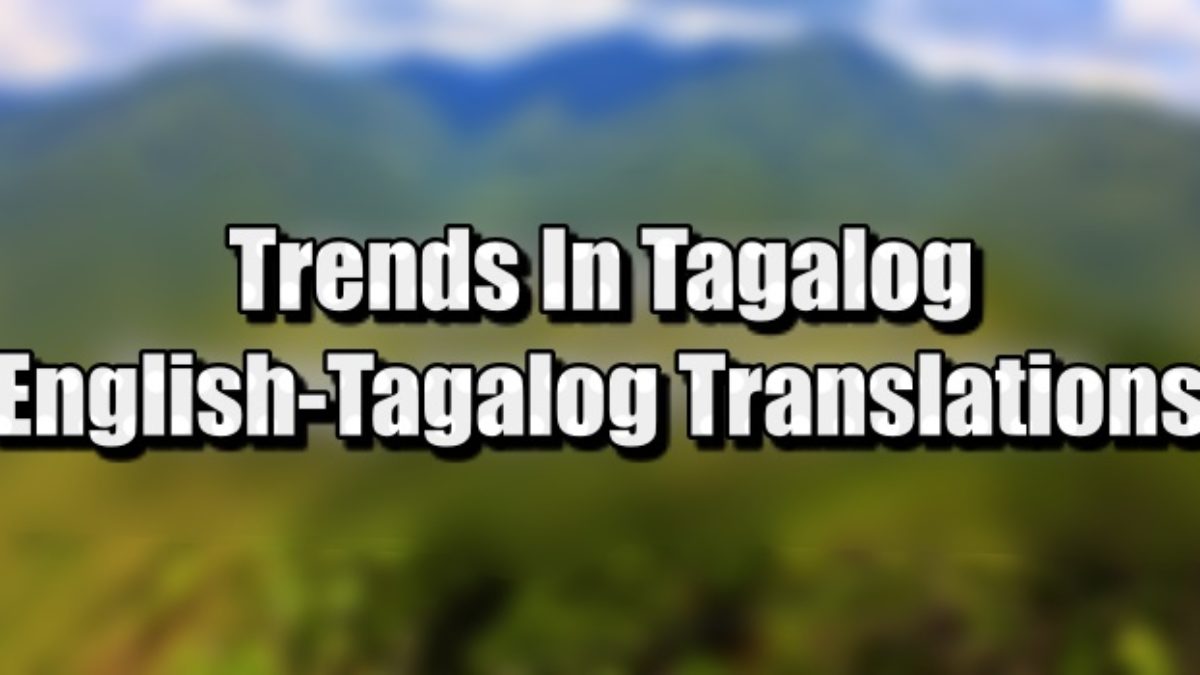 Trends In alog English To alog Translations