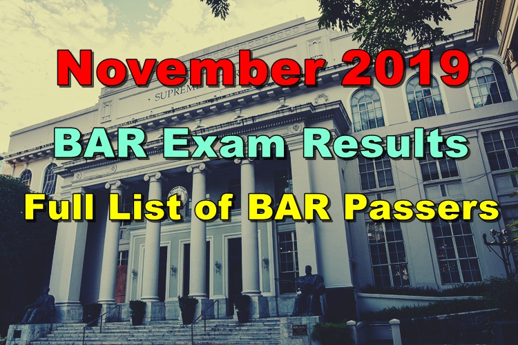 BAR Exam Results 2019 Full List of BAR Examination Passers