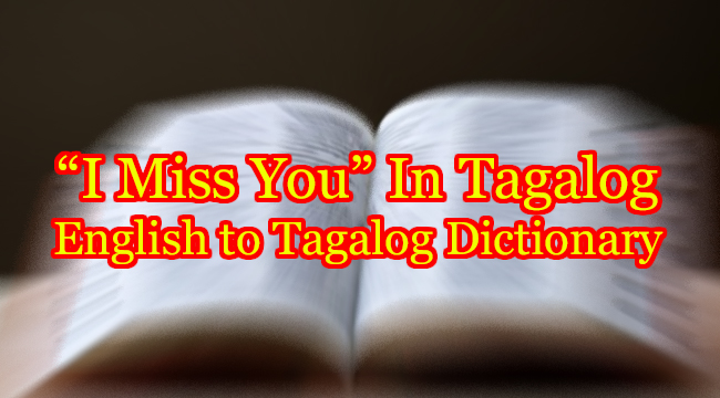 I Miss You In Tagalog English To Tagalog Translations