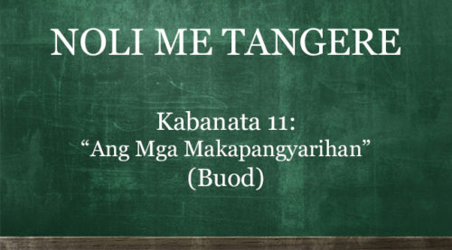 KABANATA 11 NOLI ME TANGERE