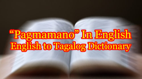 Pagmamano In English | Tagalog To English Translate