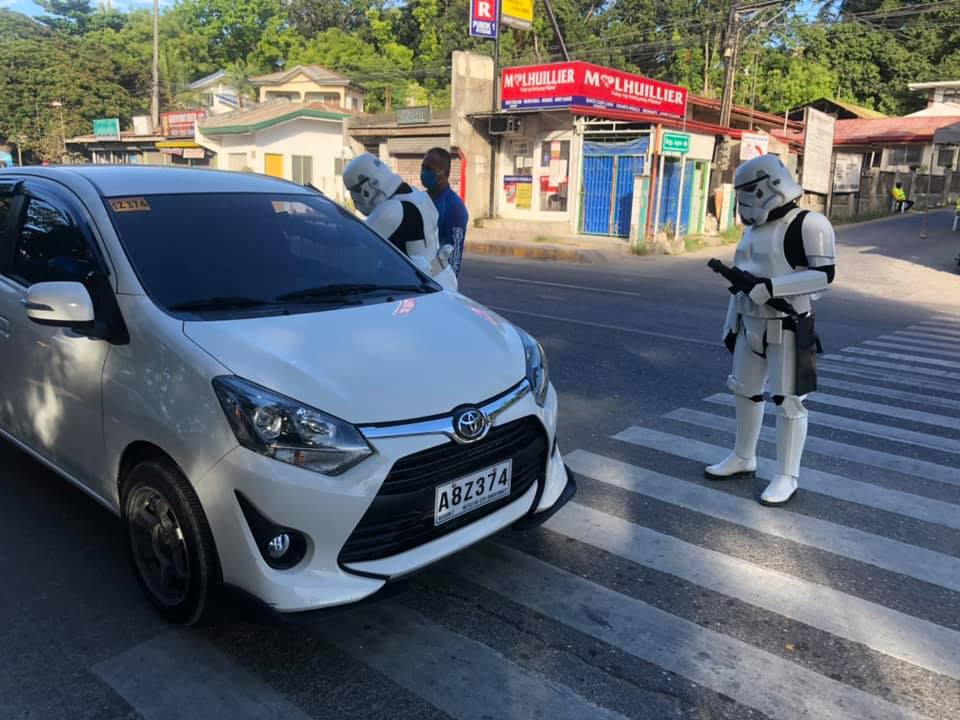 Volunteers Wear 'Stormtrooper' Costumes