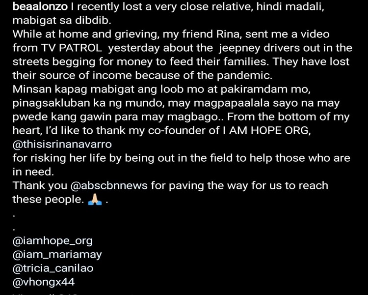 Bea-Alonzo-help-jeepney-drivers