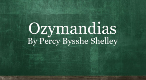 ozymandias by percy bysshe shelley meaning
