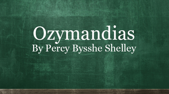 percy bysshe shelley ozymandias