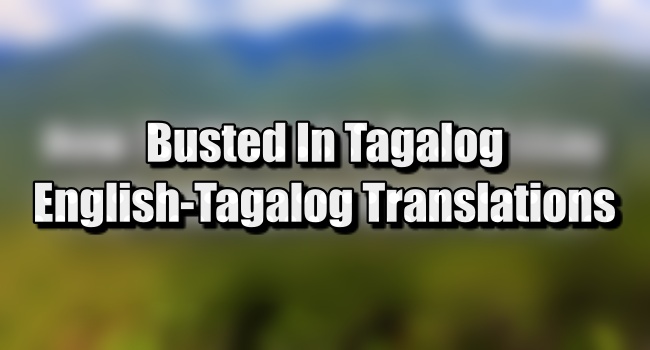 Busted In Tagalog: English To Tagalog Translations