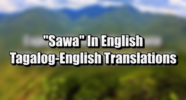 Sawa In English - Tagalog To English Translations Of "Sawa"