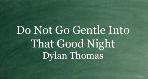 do not go gentle into that good night summary