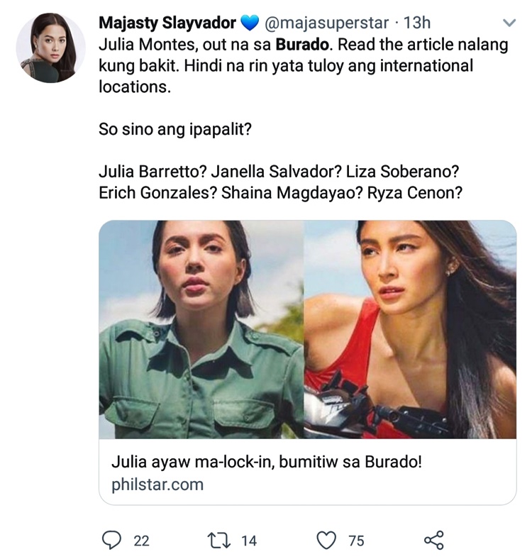 Julia Montes & Nadine Lustre Withdraw From 'Burado'? People Speculate