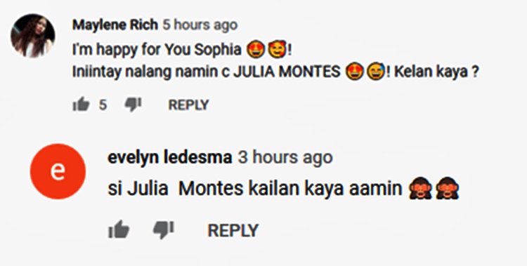 julia montes comments sofia andres