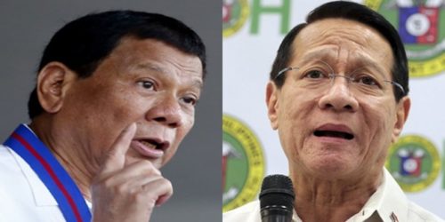 Pres. Rodrigo Roa Duterte, DOH Secretary Francisco Duque