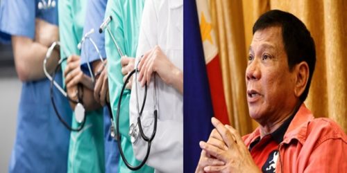 President Rodrigo Roa Duterte frontliners