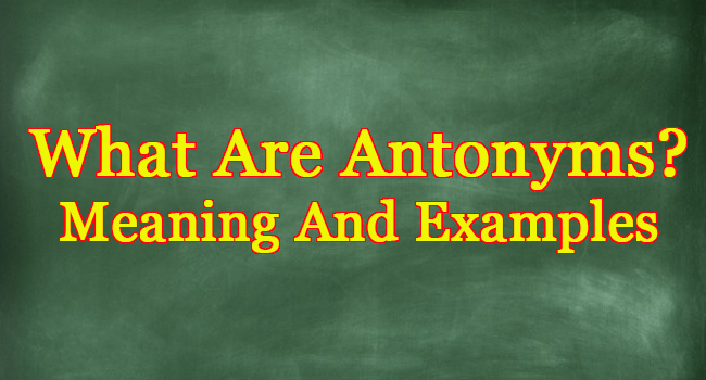 what does antonym means