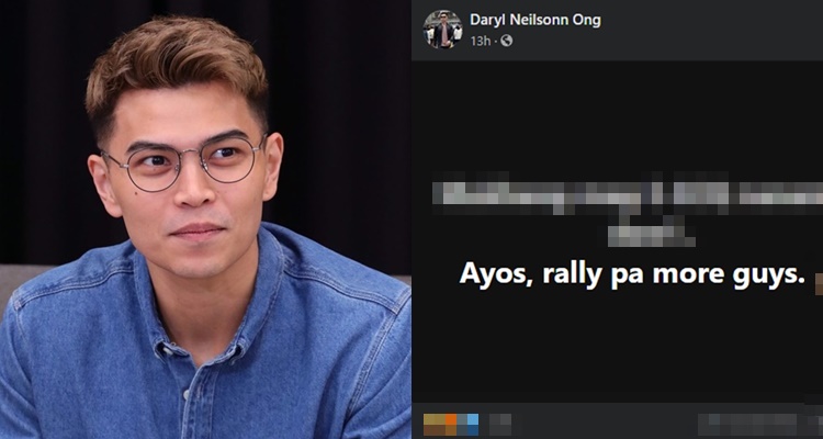 Daryl Ong Lambasted Due To Post About Rally Amid COVID-19 Pandemic