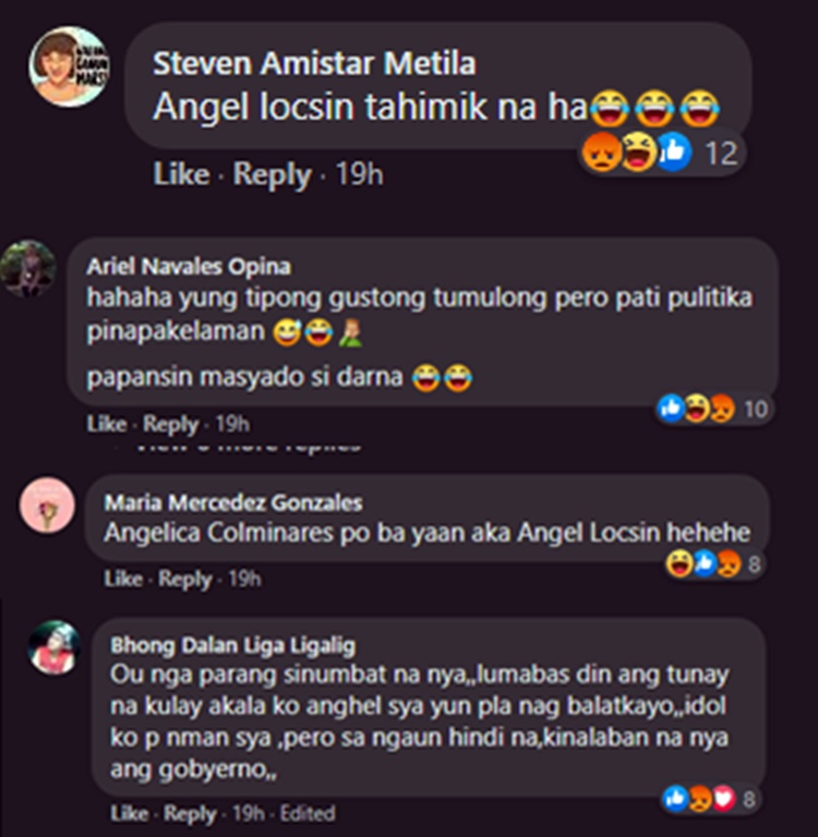 keanna reeves angel locsin comments