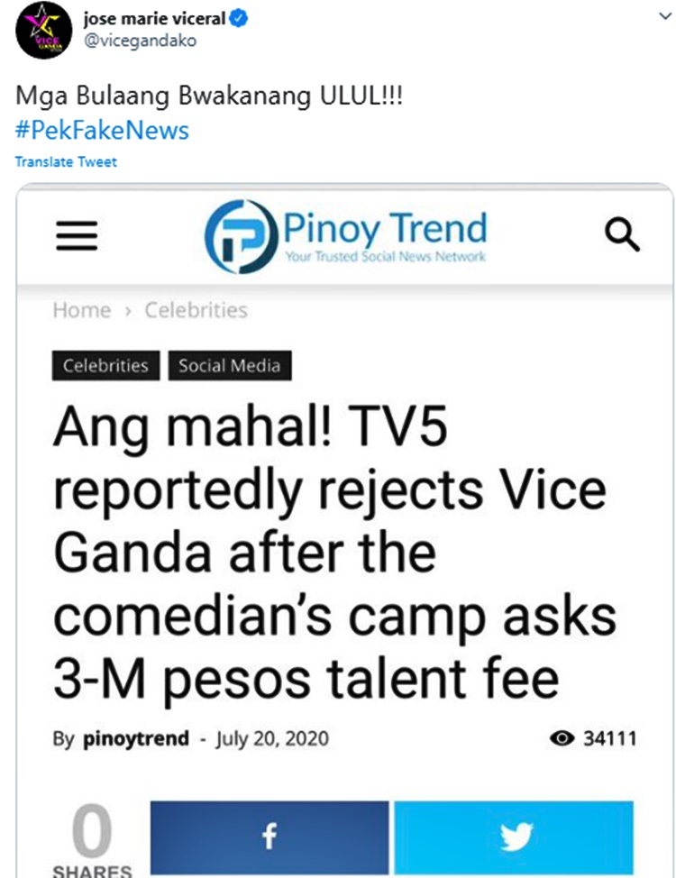 vice ganda post