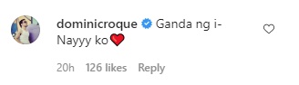 Dominic Roque Comment on Judy Ann Santos Post