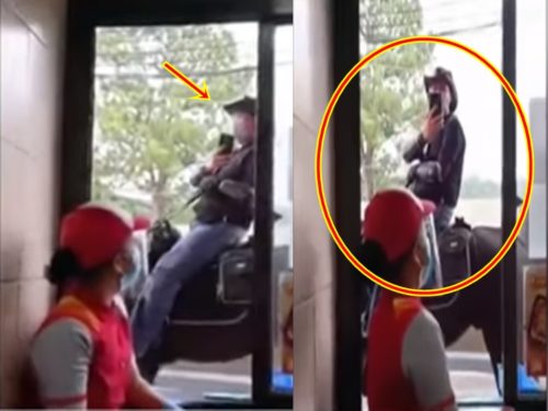 Customer Riding Horse