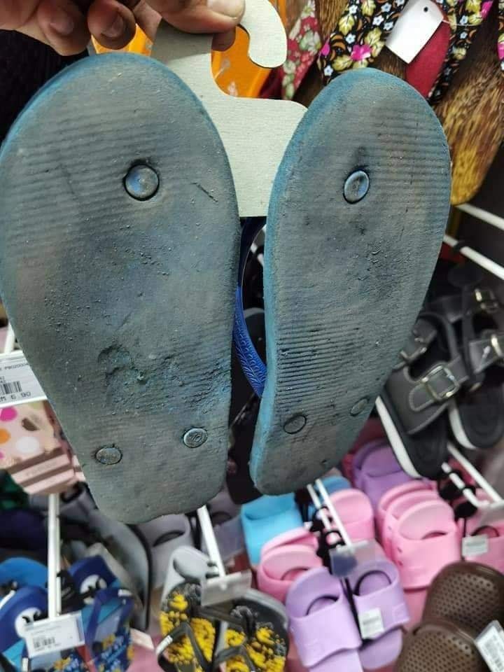 Netizen Calls Out Hilarious Customer Who Swap Old Slippers to New One