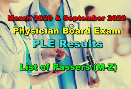 Physician Licensure Exam Results