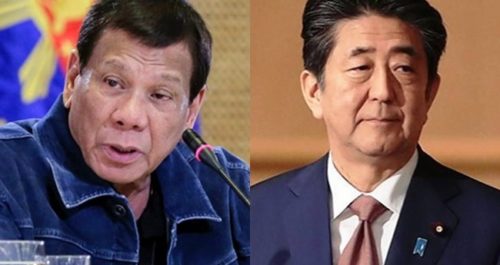 President Rodrigo Roa Duterte, Japanese Prime Minister Shinzo Abe