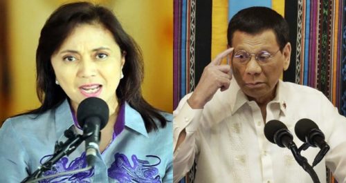 Vice President Leni Robredo, President Rodrigo Roa Duterte