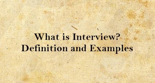 WHAT IS INTERVIEW