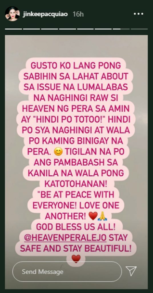 jinkee pacquiao post
