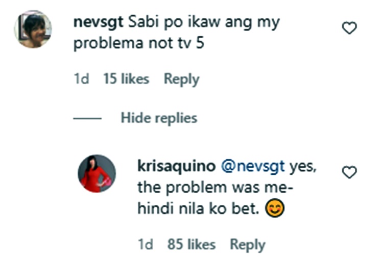 kris aquino comment