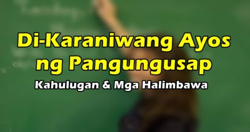 Di-Karaniwang Ayos ng Pangungusap
