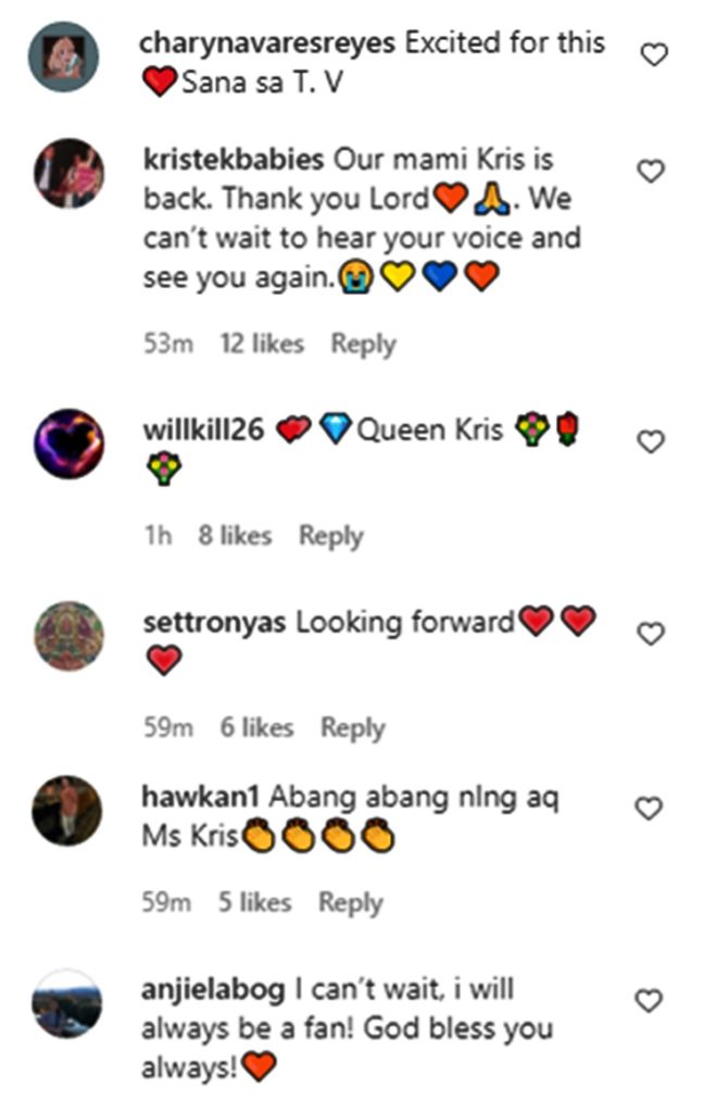 kris aquino comments
