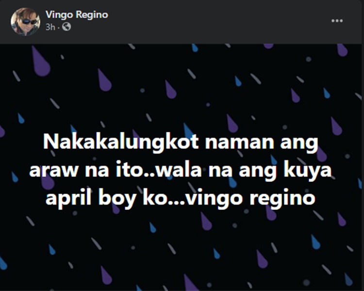 April Boy Regino Died Jukebox Idol April Boy Regino Passes Away At 59 Pep Ph In 2015 The Singer Shared That He Was Suffering From Diabetic Retinopathy Which Is An