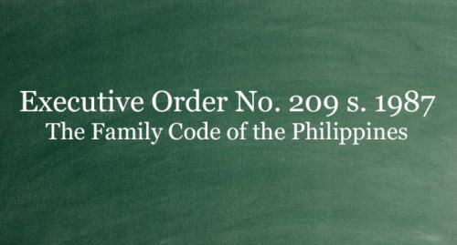 FAMILY CODE OF THE PHILIPPINES