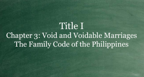 Title I Chapter 3 | The Family Code Of The Philippines