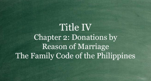 Title IV Chapter 2 | The Family Code Of The Philippines