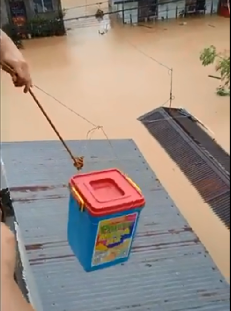 Hungry Flood Victims