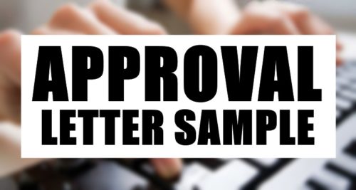 Approval Sample Letter