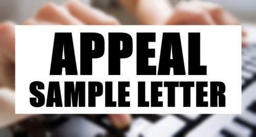 Appeal Sample Letter
