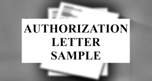 Authorization Letter Sample