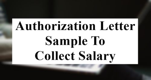 Authorization Letter Sample