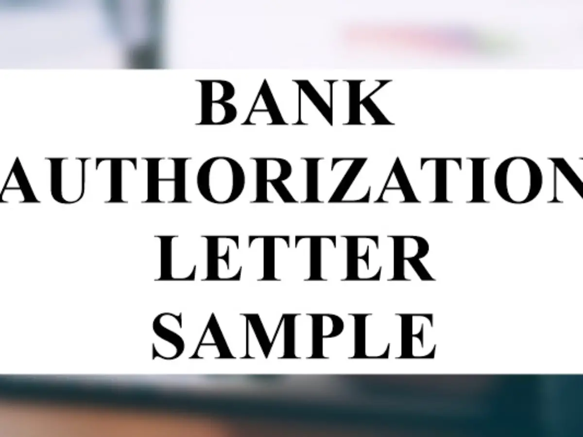 Bank Authorization Letter Sample