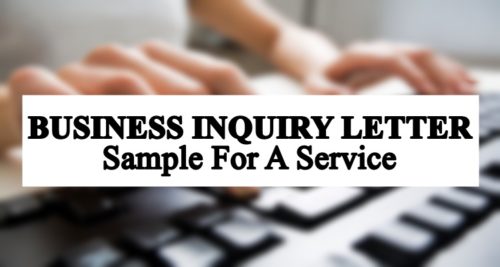 Business Inquiry Letter