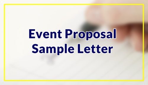 Event Proposal Sample Letter